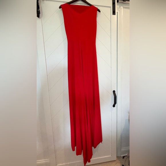 Chiara Boni La Petite Robe Opera Column maxi Gown geranium red size 46 / U.S. 10 - Picture 12 of 15